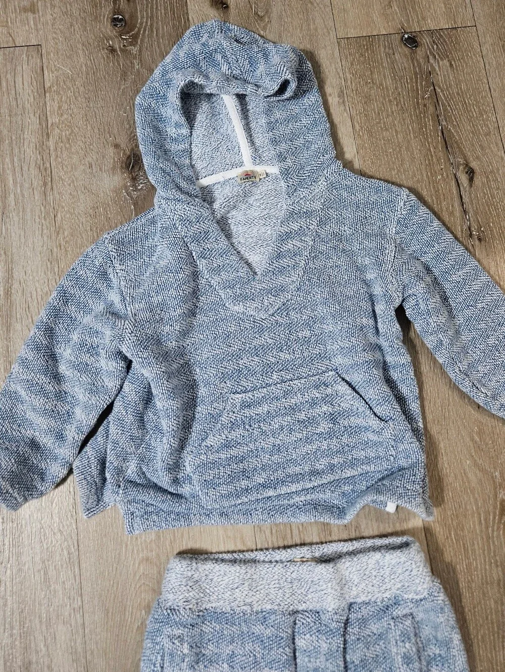 Faherty kids whitewater sweatershirt hoodie pants matching set size 6